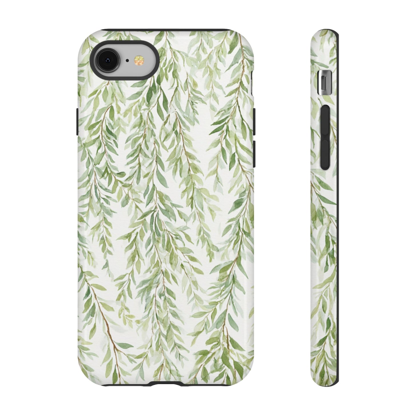 Willow Branch Phone Case — Green Botanical Tough Case