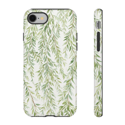 Willow Branch Phone Case — Green Botanical Tough Case