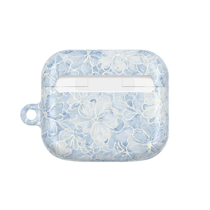 Blue Floral AirPod Case — Watercolor Hydrangea Protective Cover