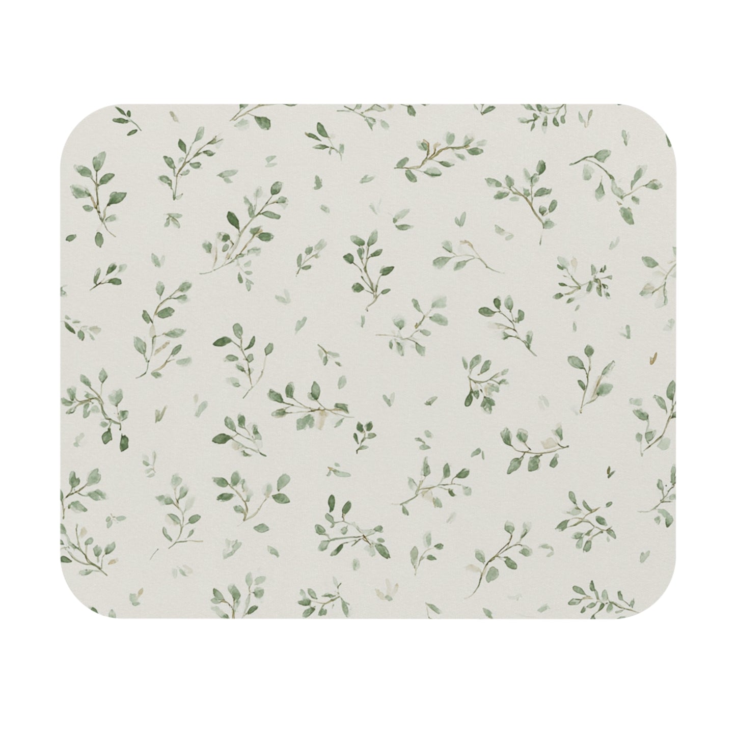 Botanical Leaf Rectangle Mouse Pad — Minimal Greenery Desk Mat