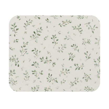 Botanical Leaf Rectangle Mouse Pad — Minimal Greenery Desk Mat
