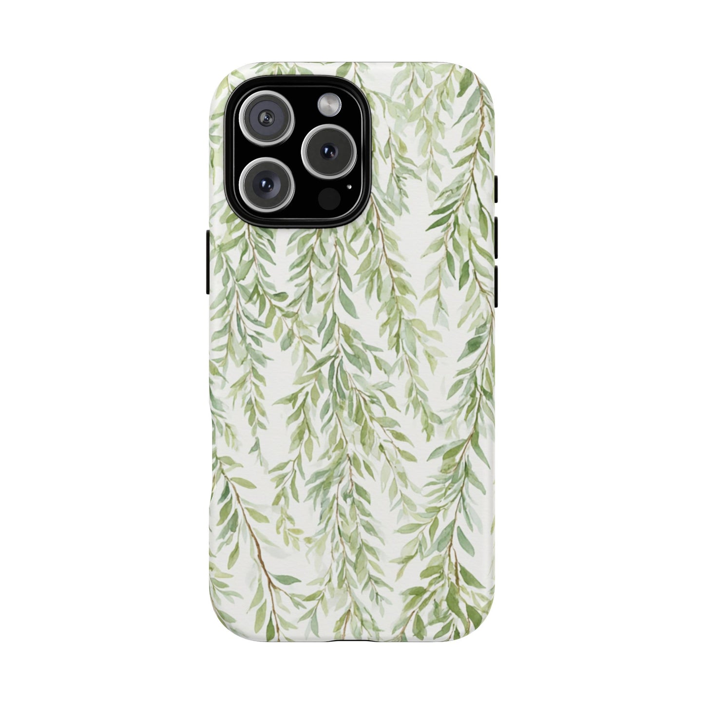 Willow Branch Phone Case — Green Botanical Tough Case