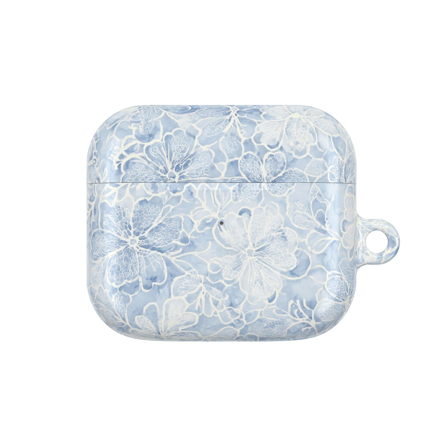 Blue Floral AirPod Case — Watercolor Hydrangea Protective Cover