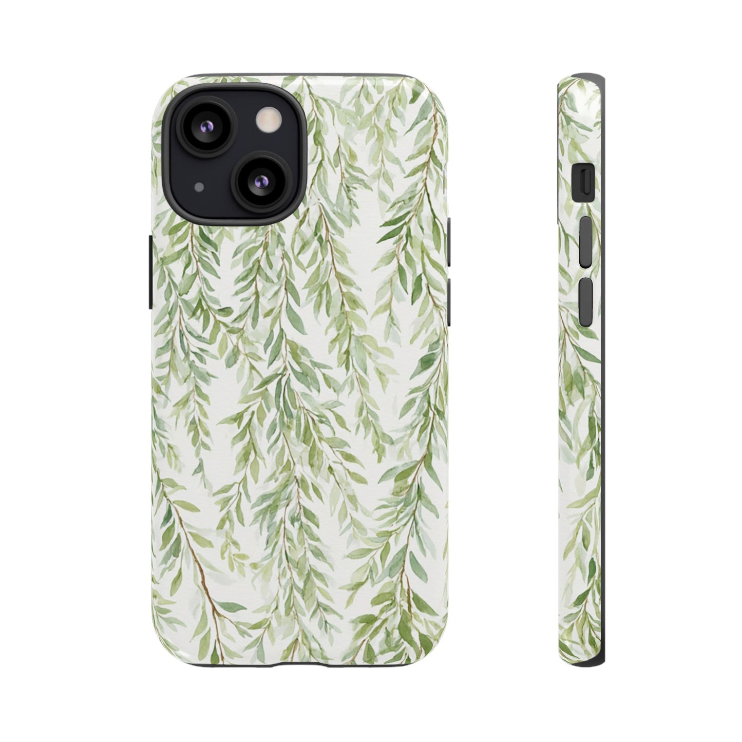 Willow Branch Phone Case — Green Botanical Tough Case