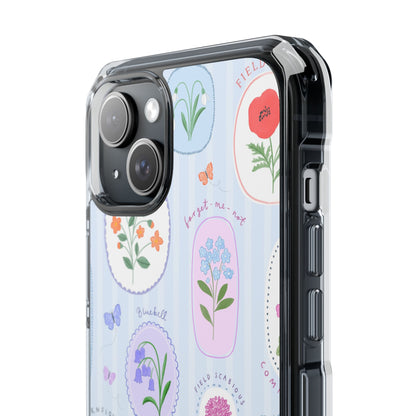 Floral Botanical Clear Magnetic Phone Case — Impact-Resistant iPhone Cover