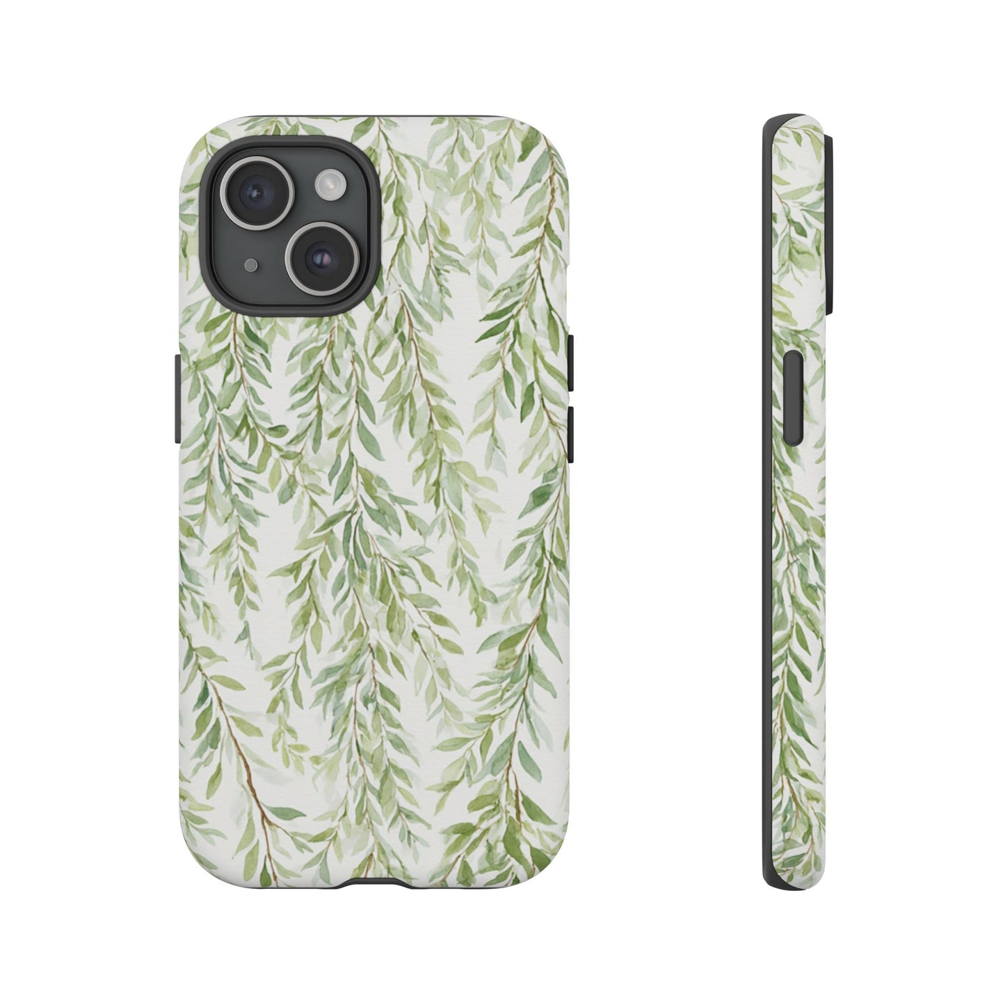 Willow Branch Phone Case — Green Botanical Tough Case