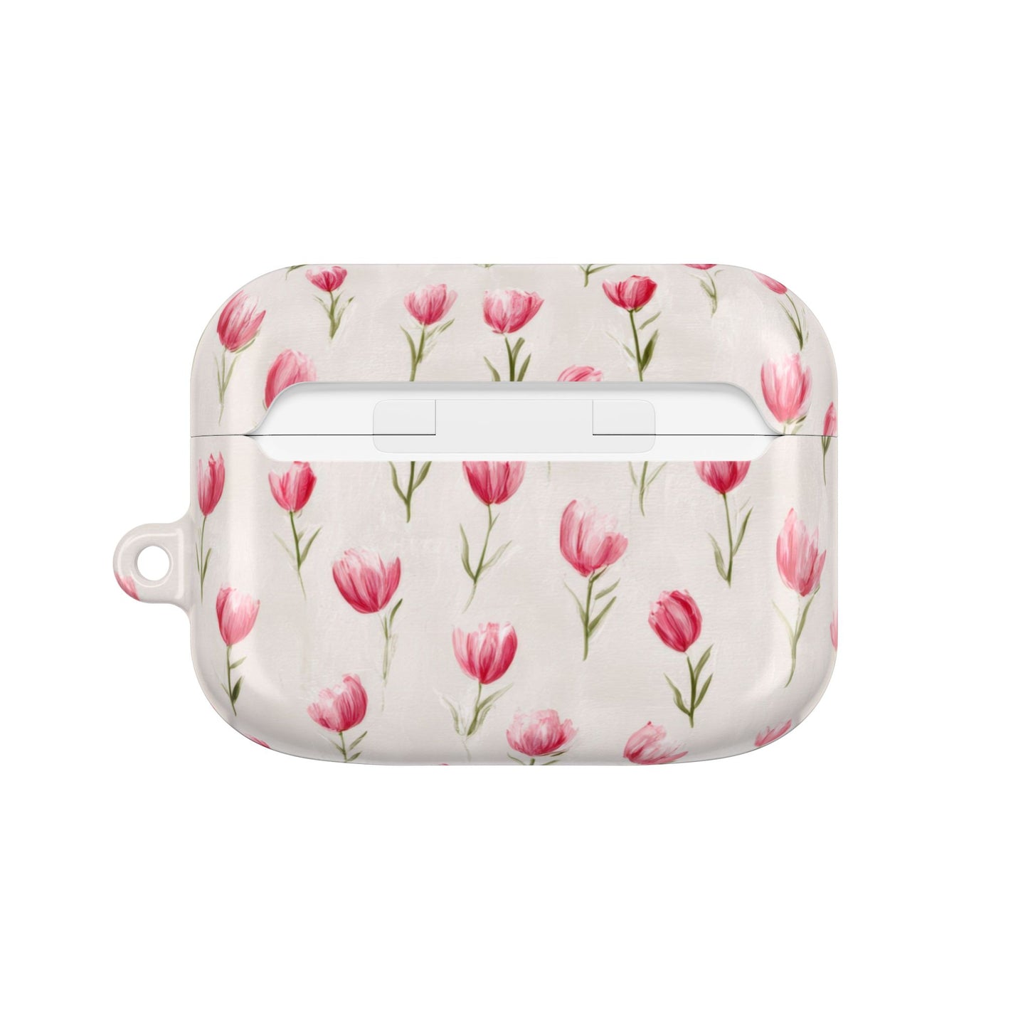 AirPod Case — Pink Watercolor Tulip Floral Protective Cover
