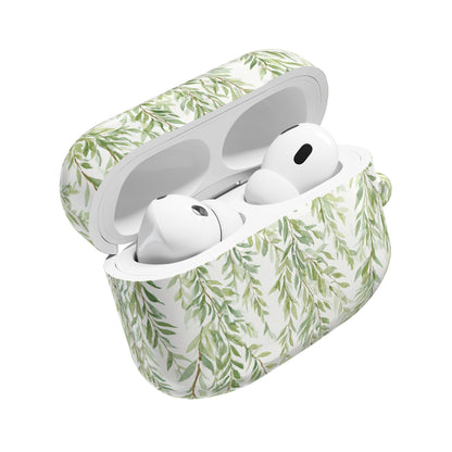 Willow Vine AirPod Case - Botanical Green Leaf Protective Cover