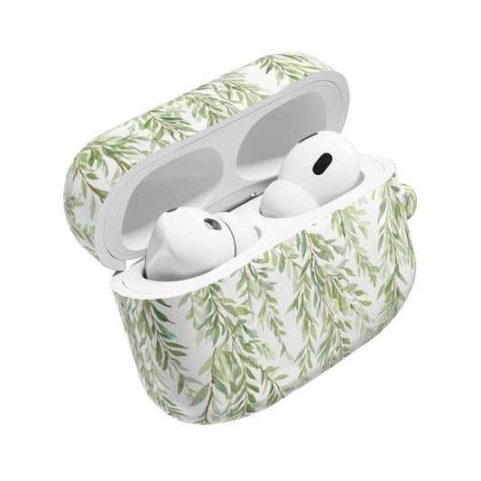 Willow Vine AirPod Case - Botanical Green Leaf Protective Cover