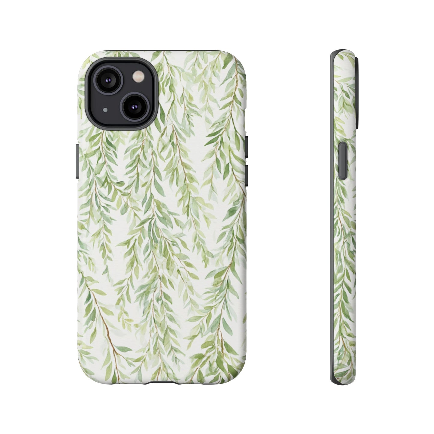 Willow Branch Phone Case — Green Botanical Tough Case