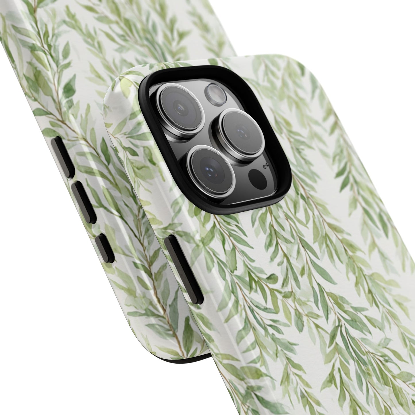 Willow Branch Phone Case — Green Botanical Tough Case