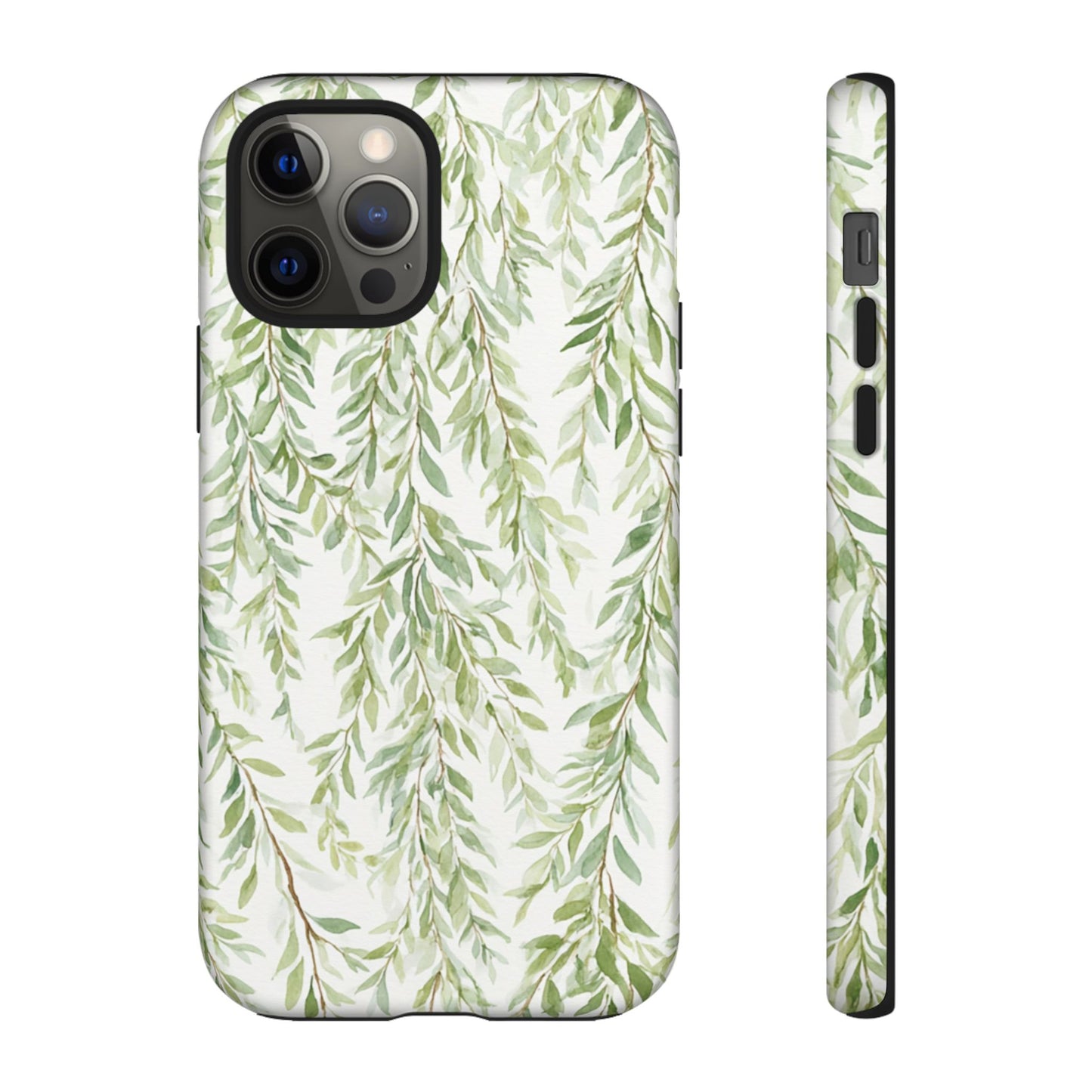 Willow Branch Phone Case — Green Botanical Tough Case