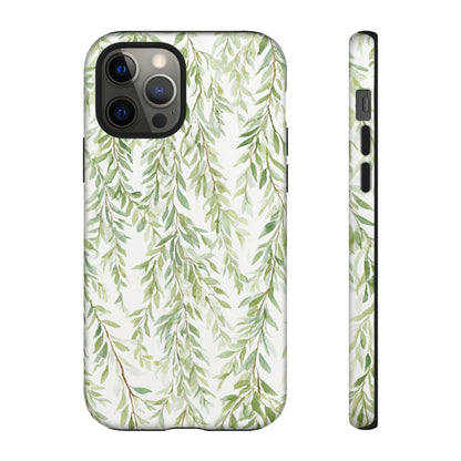 Willow Branch Phone Case — Green Botanical Tough Case