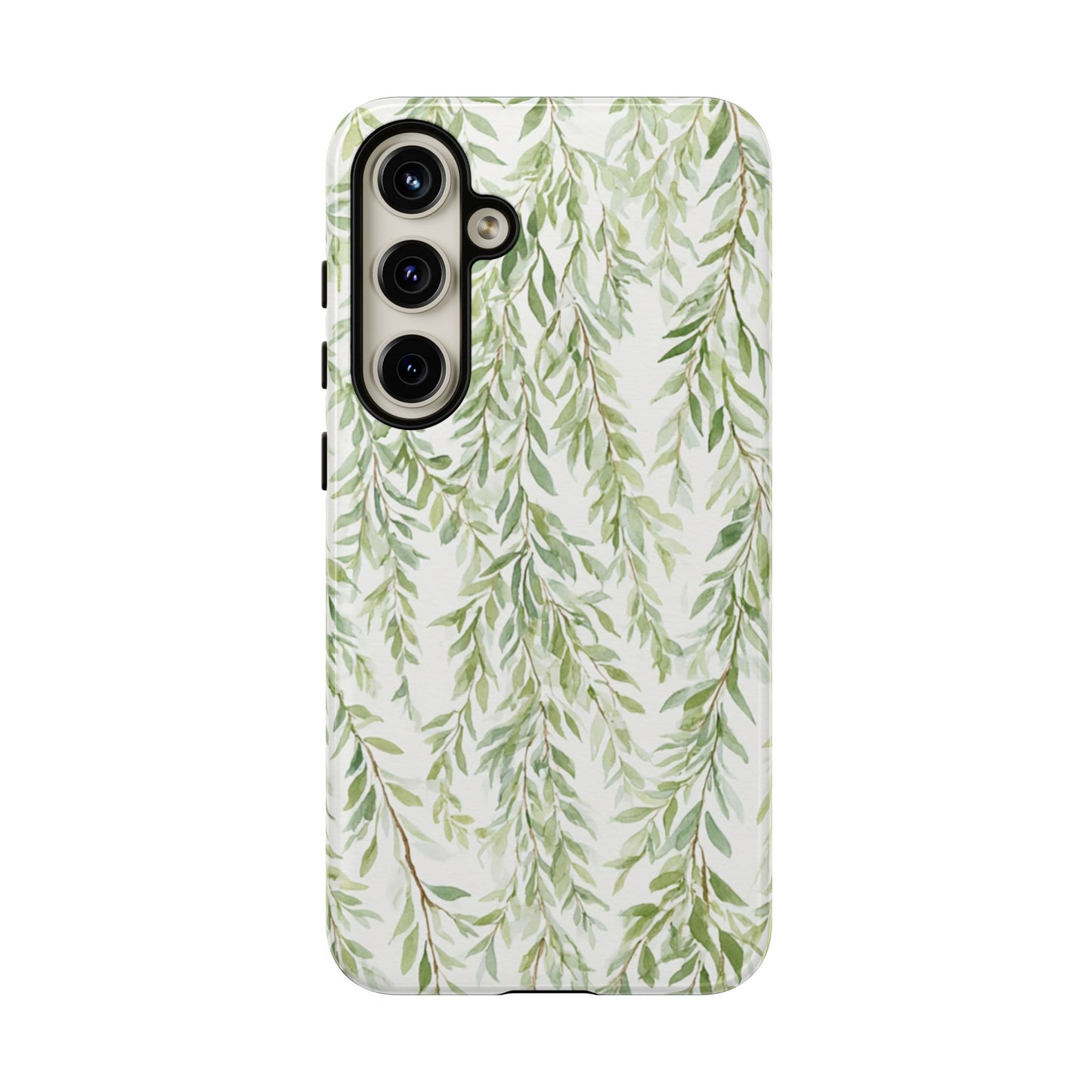 Willow Branch Phone Case — Green Botanical Tough Case