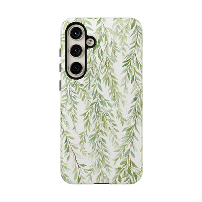 Willow Branch Phone Case — Green Botanical Tough Case