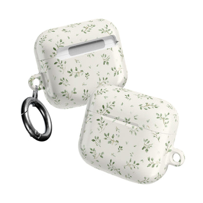 Floral Vine AirPod Case — Minimal Green Leaf Protective Cover