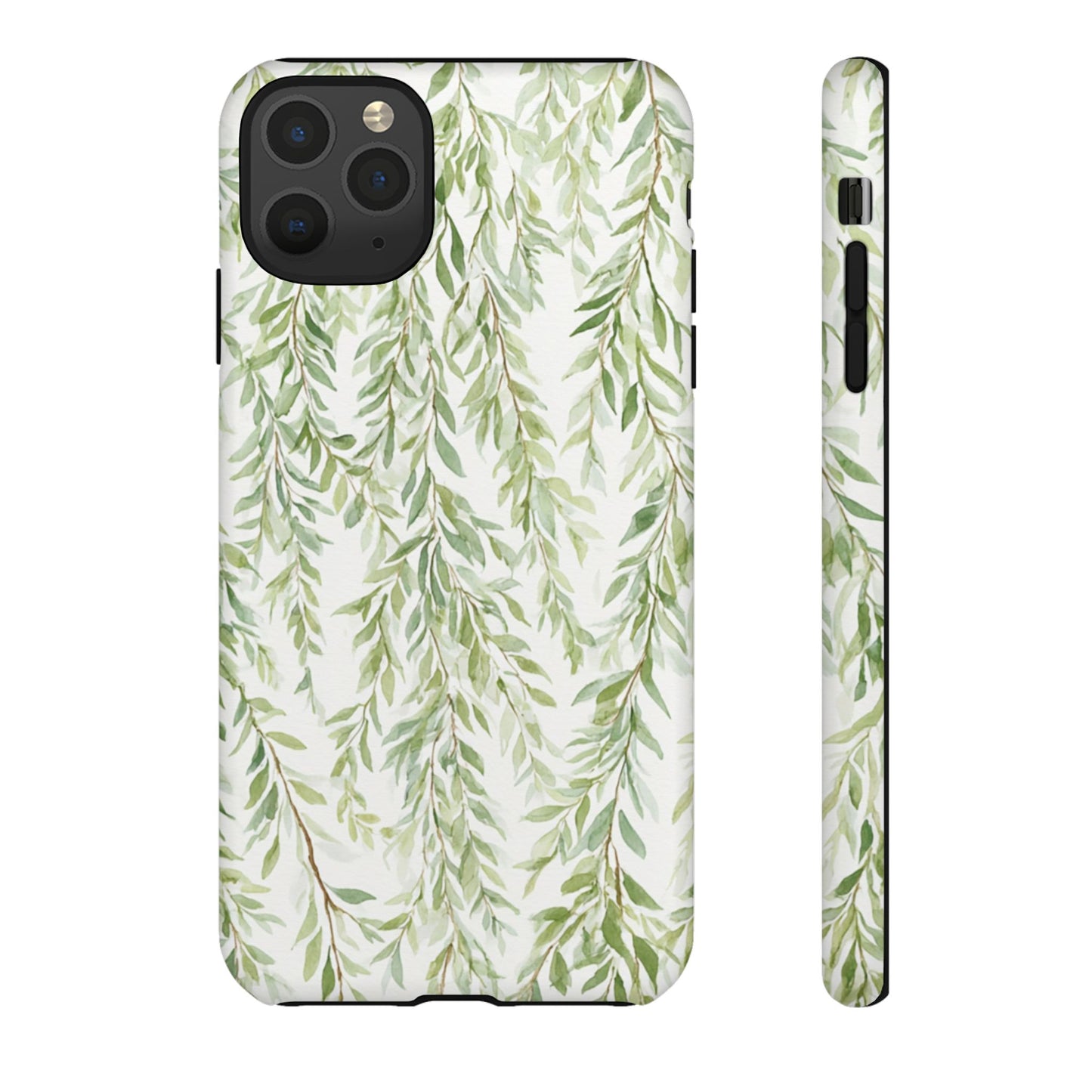 Willow Branch Phone Case — Green Botanical Tough Case
