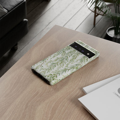 Willow Branch Phone Case — Green Botanical Tough Case