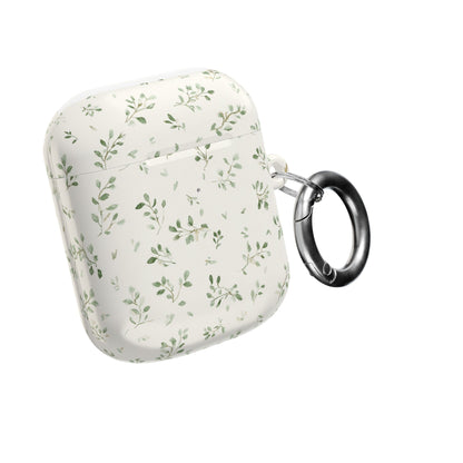 Floral Vine AirPod Case — Minimal Green Leaf Protective Cover
