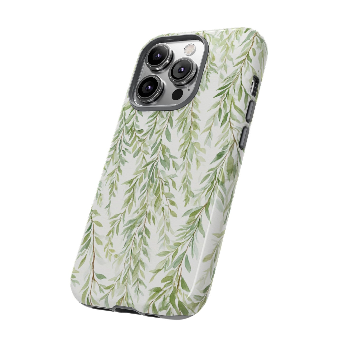 Willow Branch Phone Case — Green Botanical Tough Case