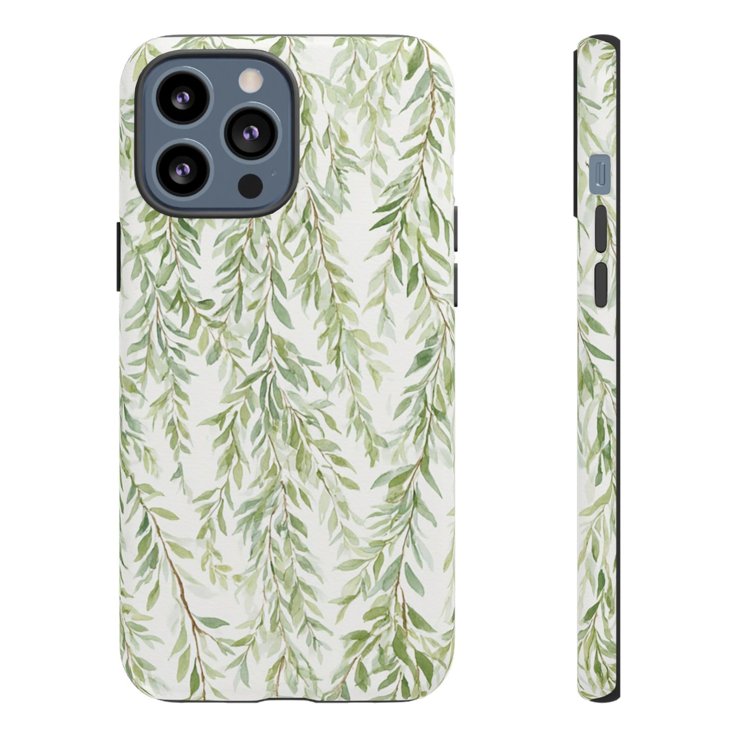 Willow Branch Phone Case — Green Botanical Tough Case
