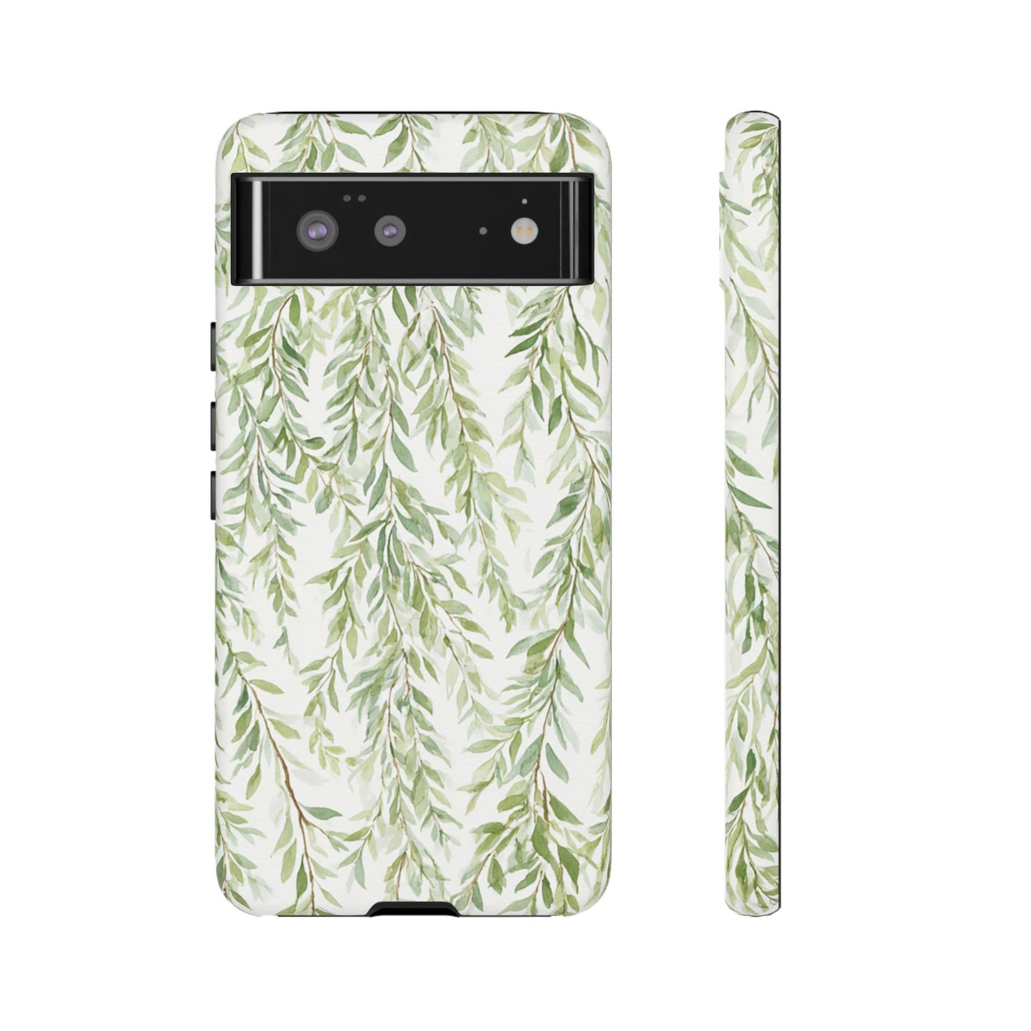 Willow Branch Phone Case — Green Botanical Tough Case