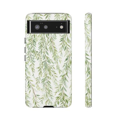 Willow Branch Phone Case — Green Botanical Tough Case