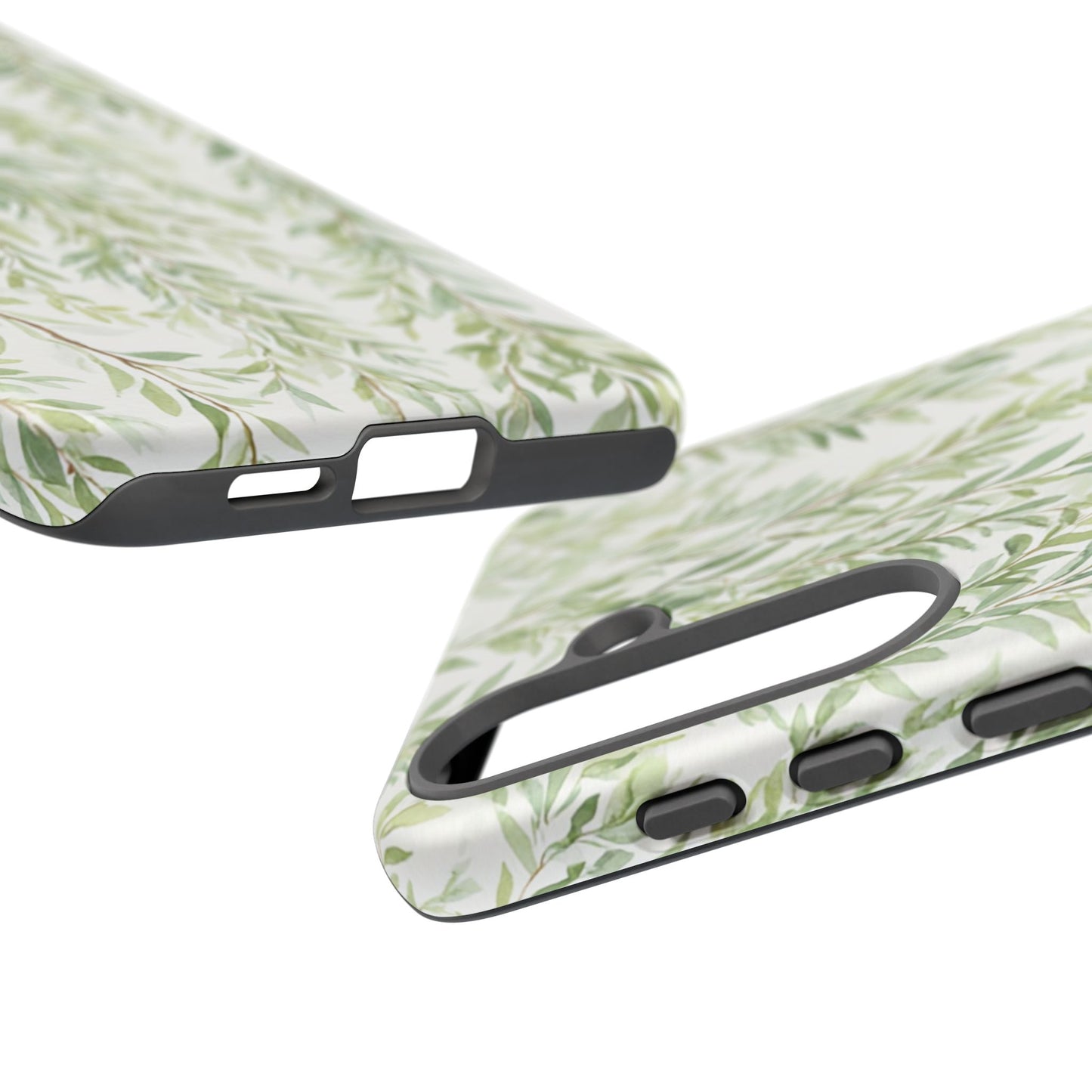 Willow Branch Phone Case — Green Botanical Tough Case