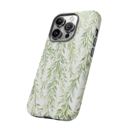 Willow Branch Phone Case — Green Botanical Tough Case