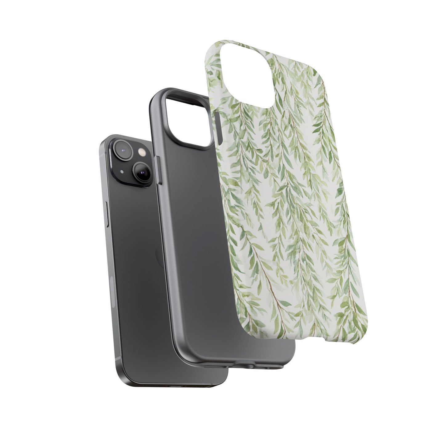 Willow Branch Phone Case — Green Botanical Tough Case