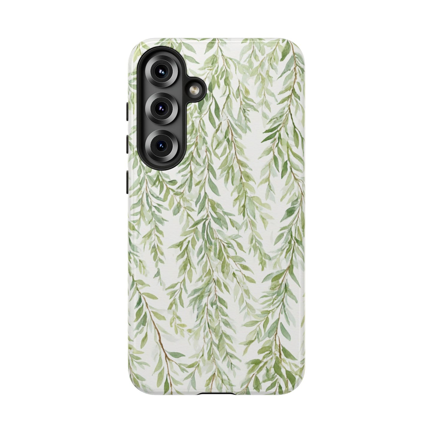 Willow Branch Phone Case — Green Botanical Tough Case