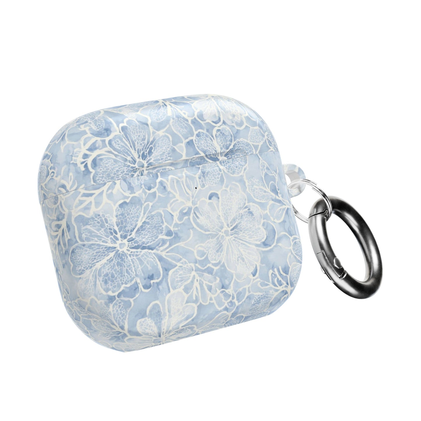 Blue Floral AirPod Case — Watercolor Hydrangea Protective Cover