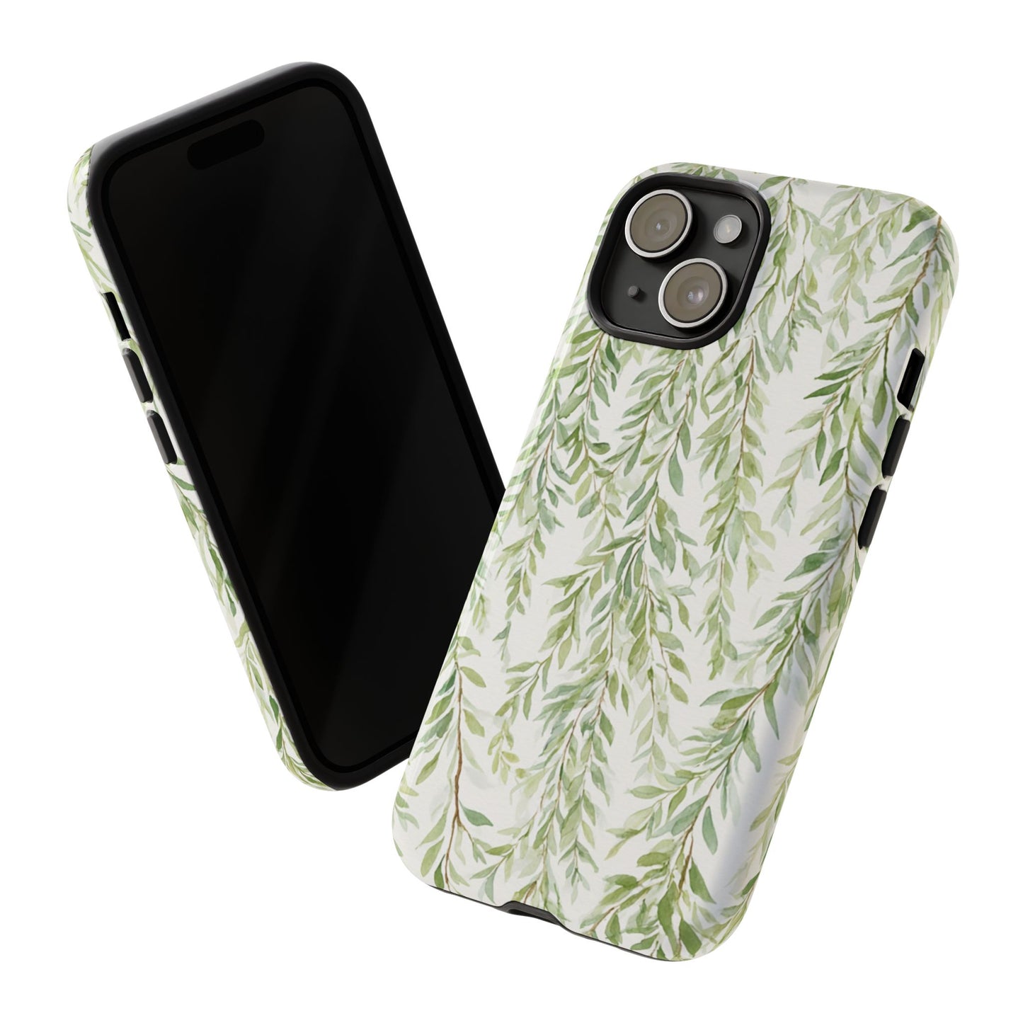 Willow Branch Phone Case — Green Botanical Tough Case