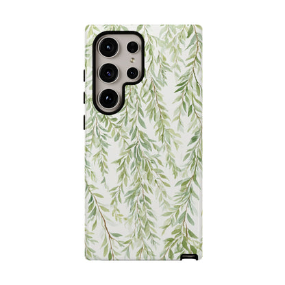Willow Branch Phone Case — Green Botanical Tough Case