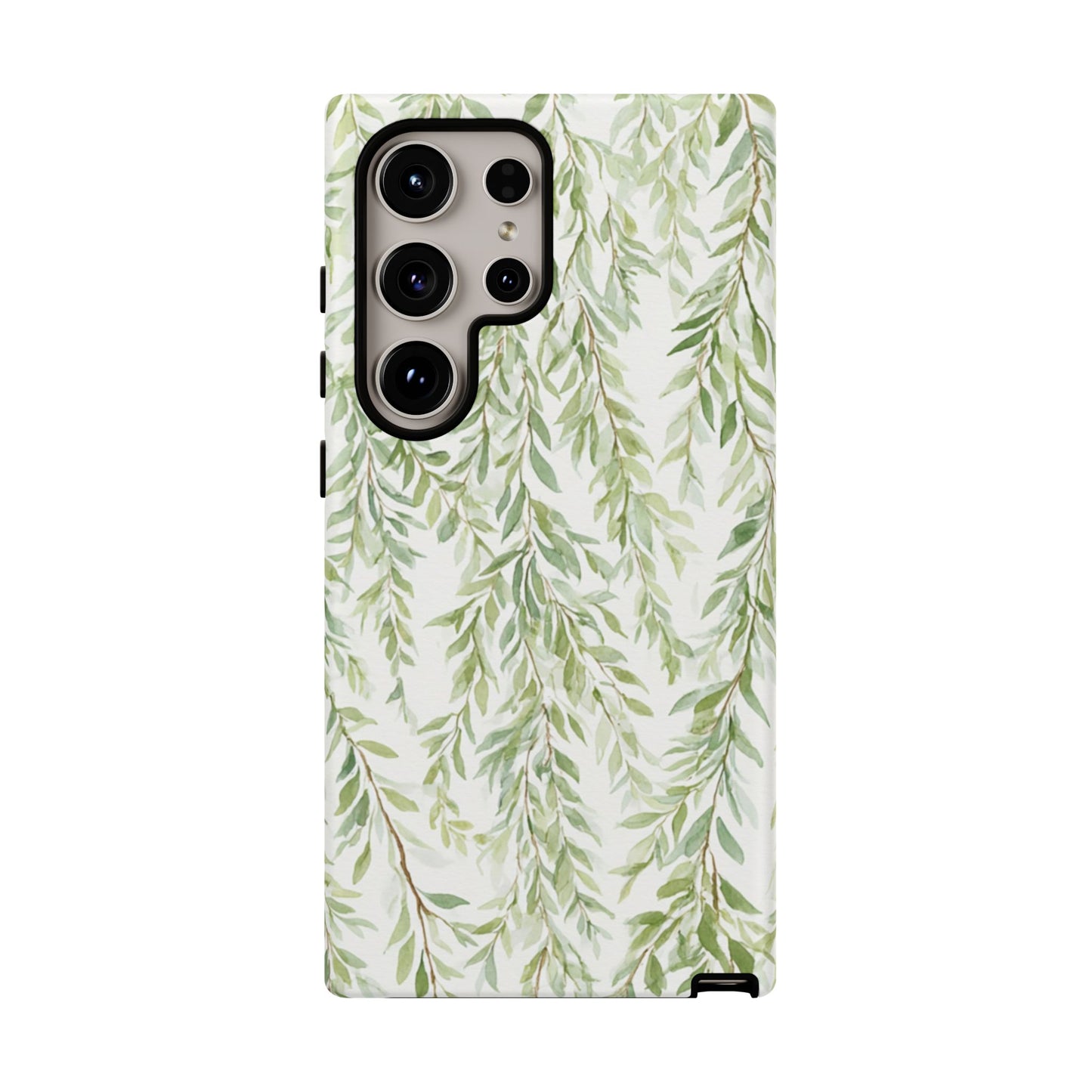 Willow Branch Phone Case — Green Botanical Tough Case