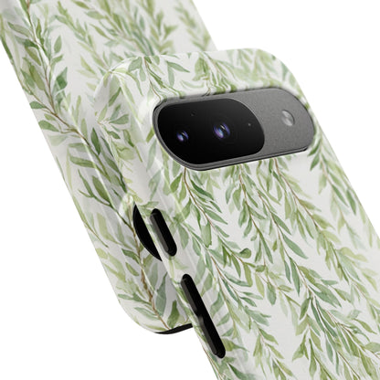 Willow Branch Phone Case — Green Botanical Tough Case