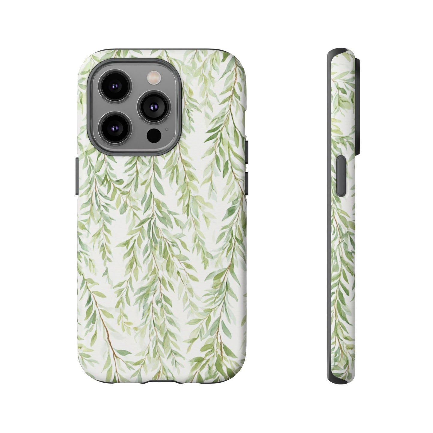 Willow Branch Phone Case — Green Botanical Tough Case