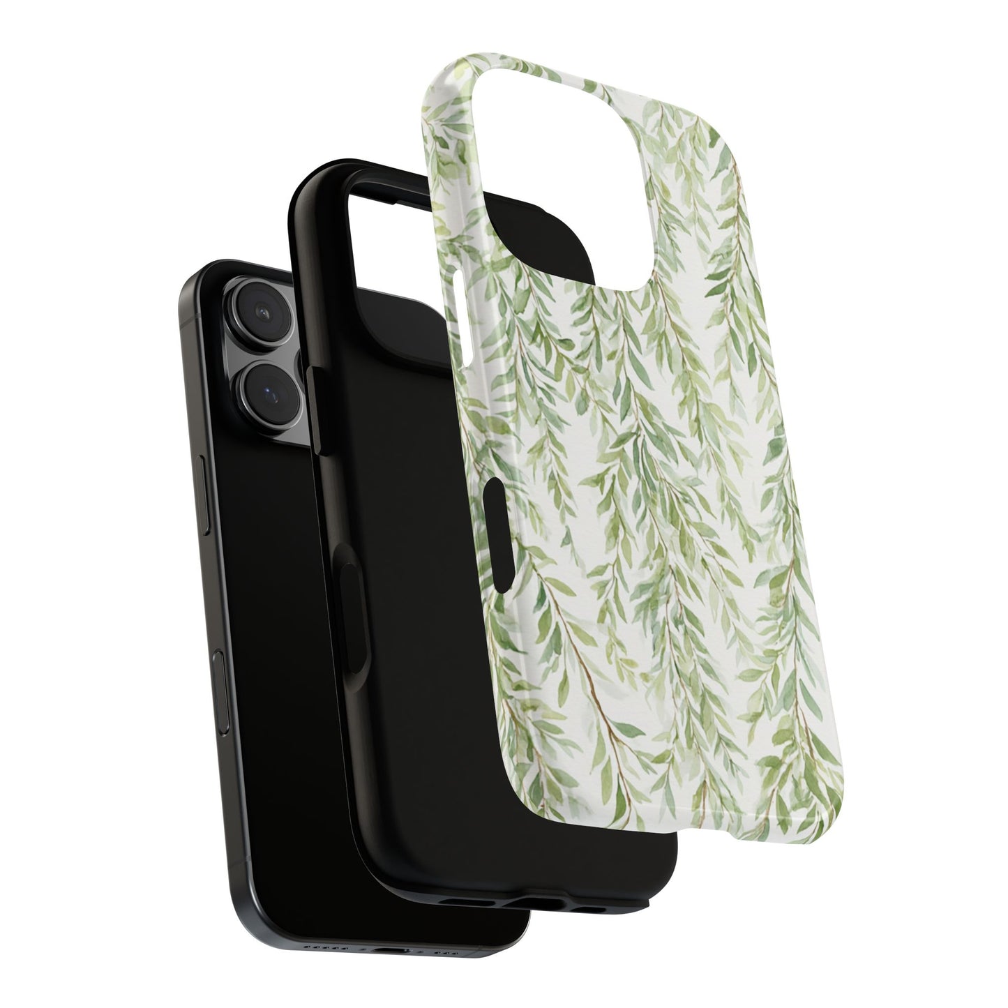 Willow Branch Phone Case — Green Botanical Tough Case