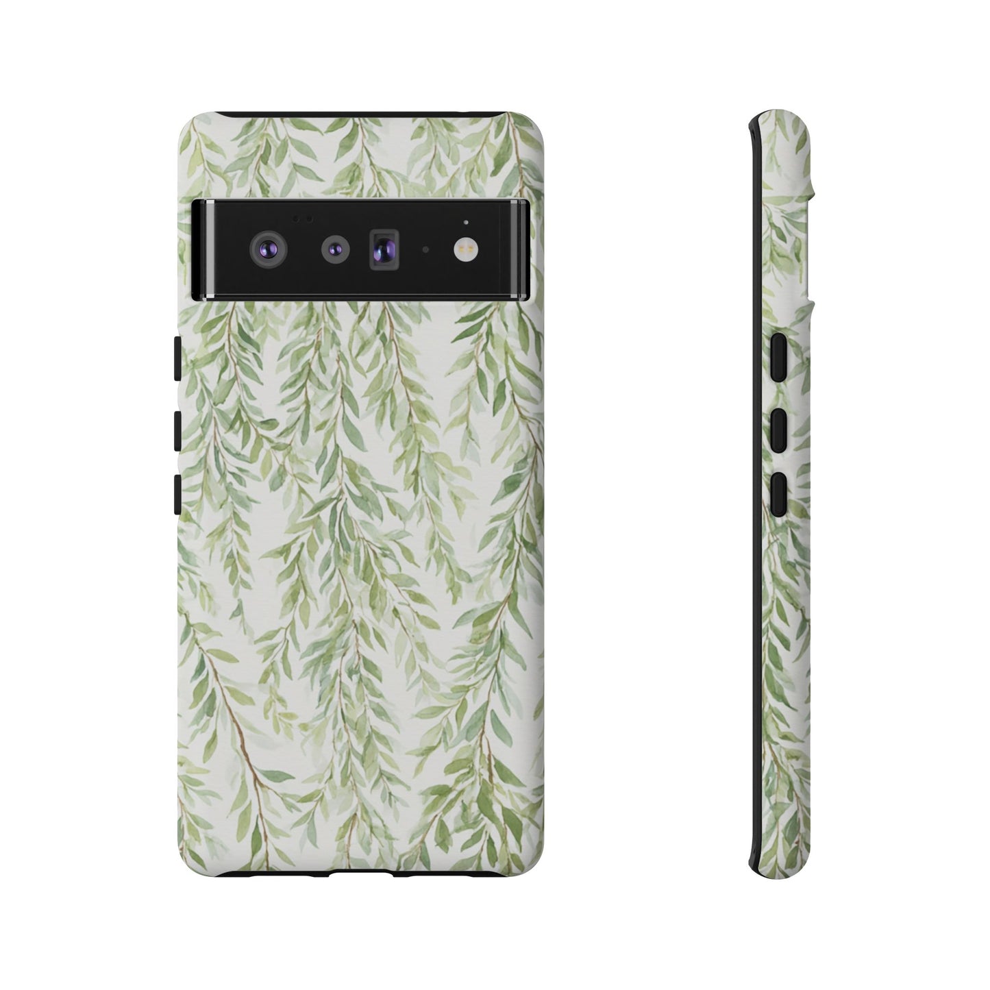 Willow Branch Phone Case — Green Botanical Tough Case