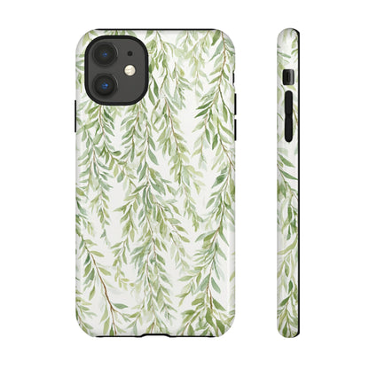 Willow Branch Phone Case — Green Botanical Tough Case