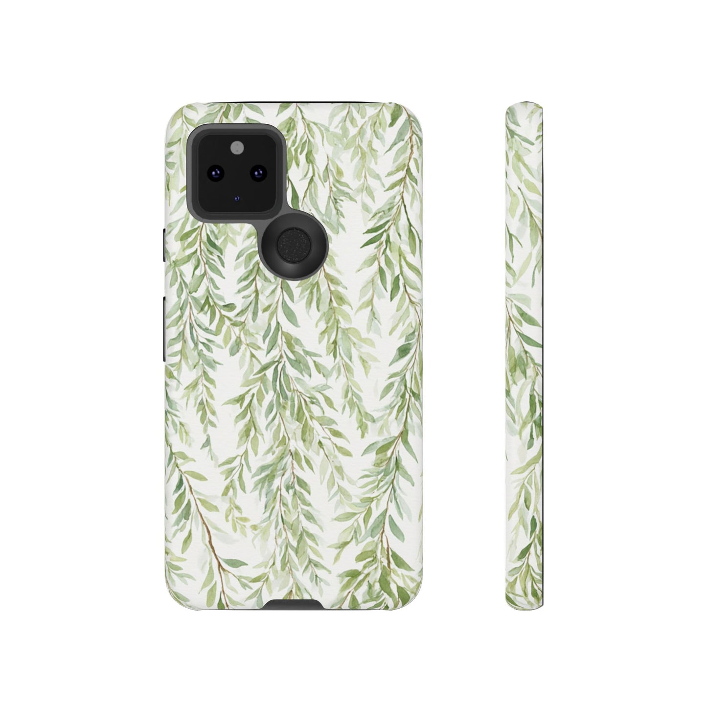 Willow Branch Phone Case — Green Botanical Tough Case