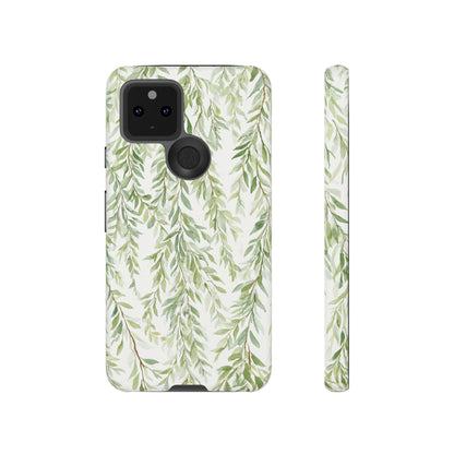 Willow Branch Phone Case — Green Botanical Tough Case