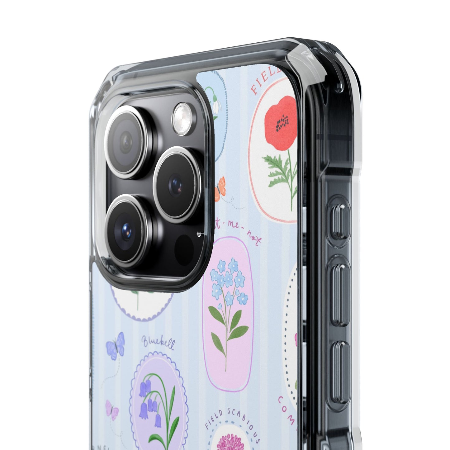 Floral Botanical Clear Magnetic Phone Case — Impact-Resistant iPhone Cover