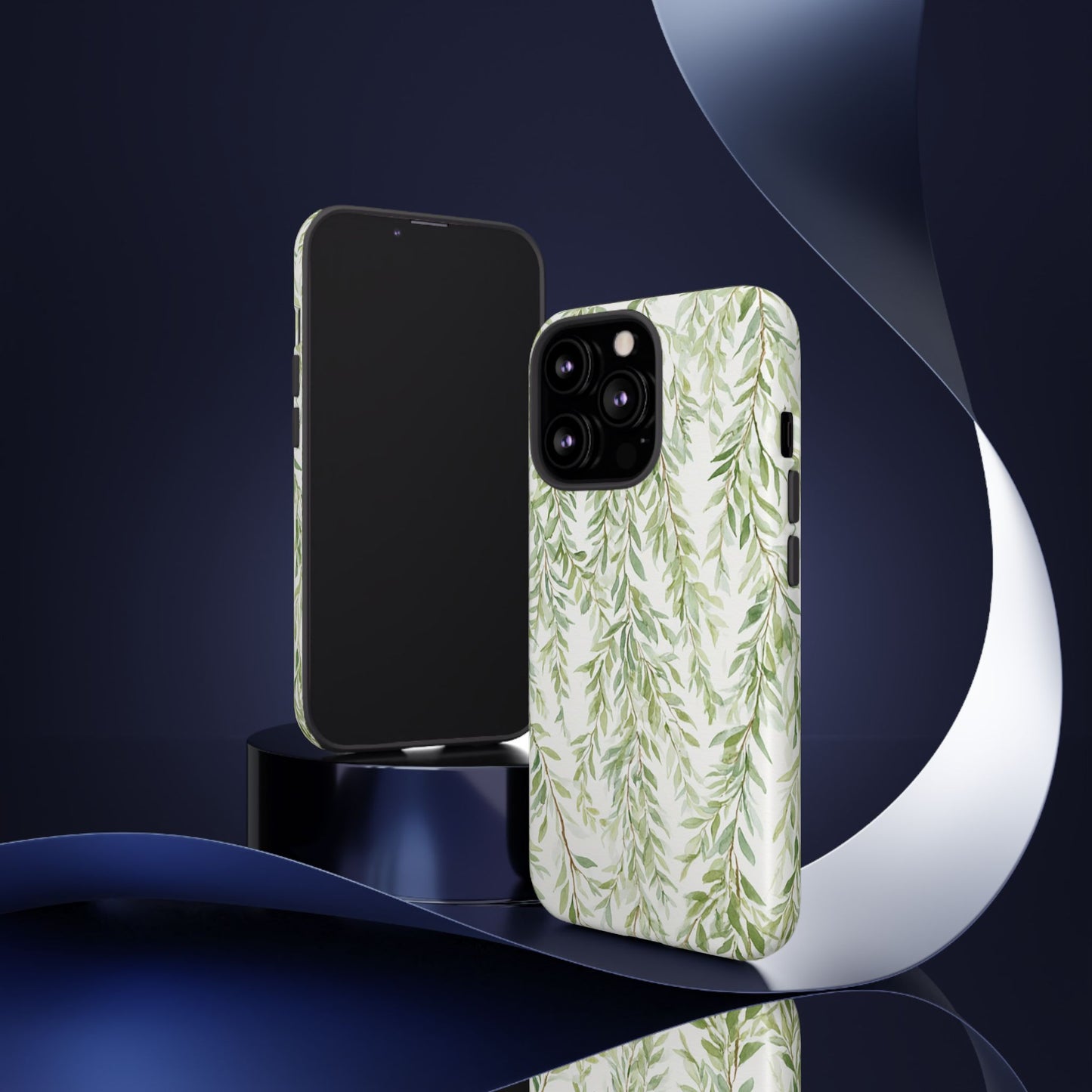 Willow Branch Phone Case — Green Botanical Tough Case