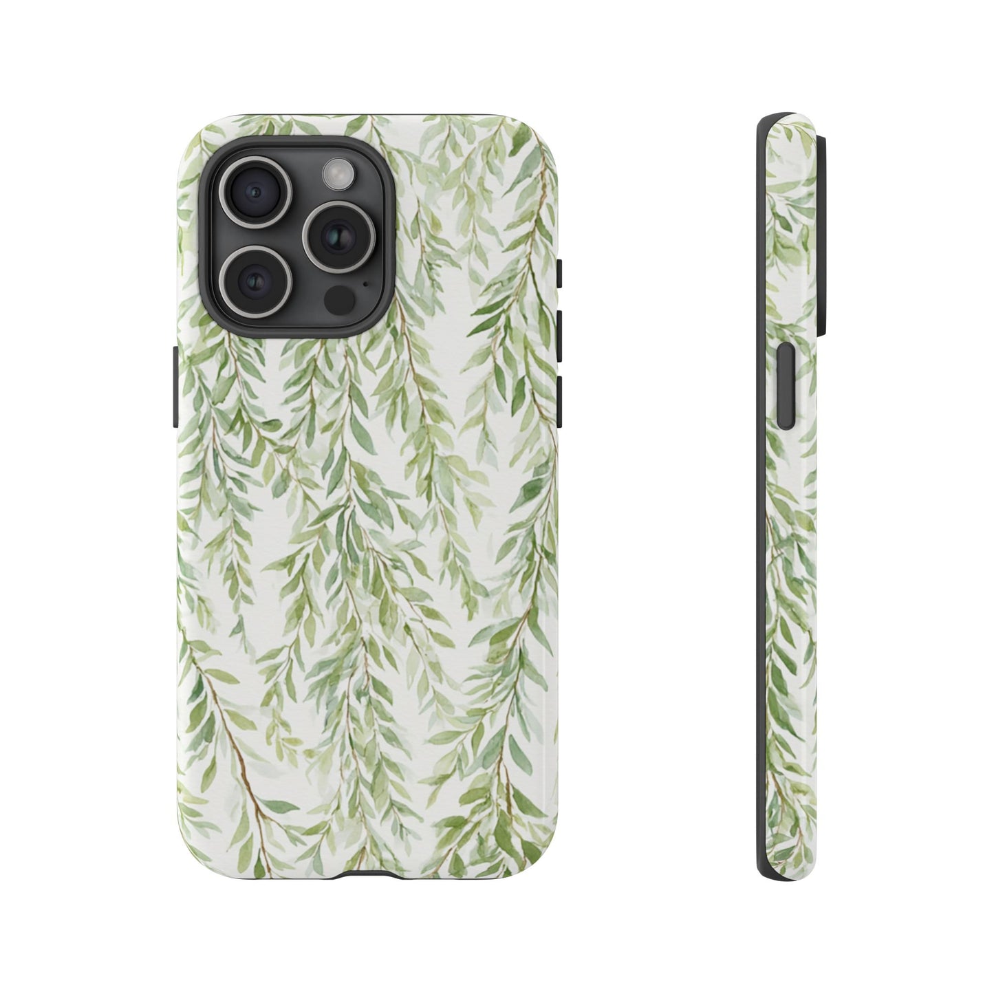 Willow Branch Phone Case — Green Botanical Tough Case