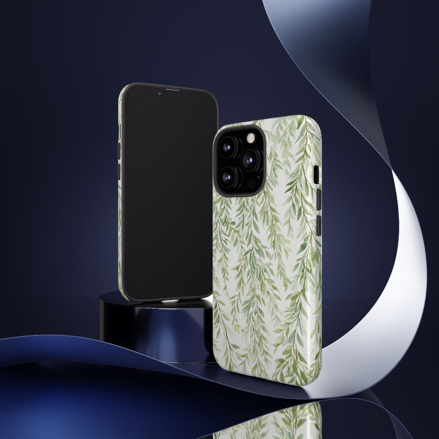 Willow Branch Phone Case — Green Botanical Tough Case