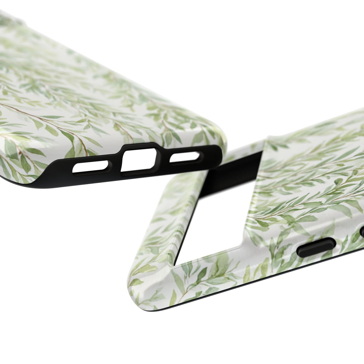 Willow Branch Phone Case — Green Botanical Tough Case
