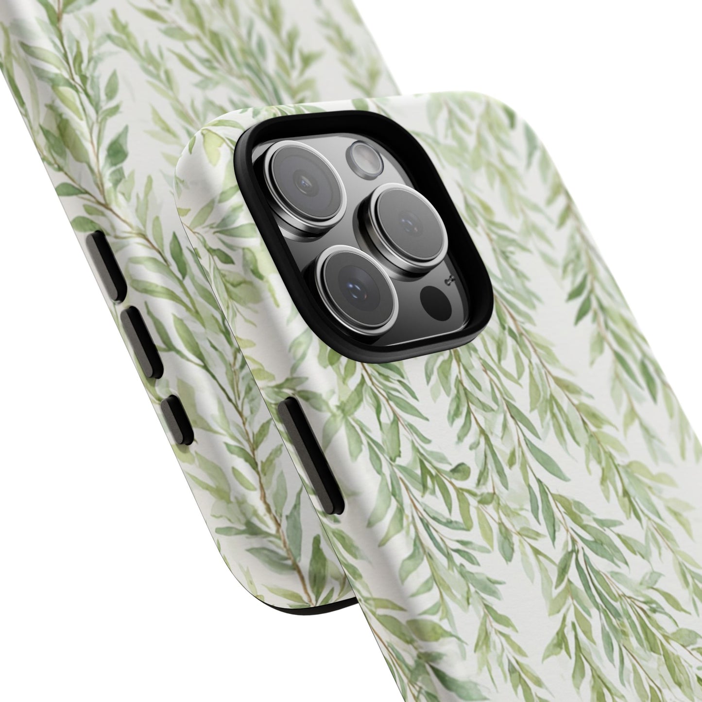 Willow Branch Phone Case — Green Botanical Tough Case