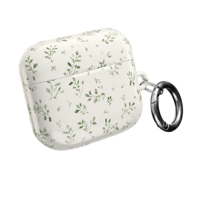 Floral Vine AirPod Case — Minimal Green Leaf Protective Cover