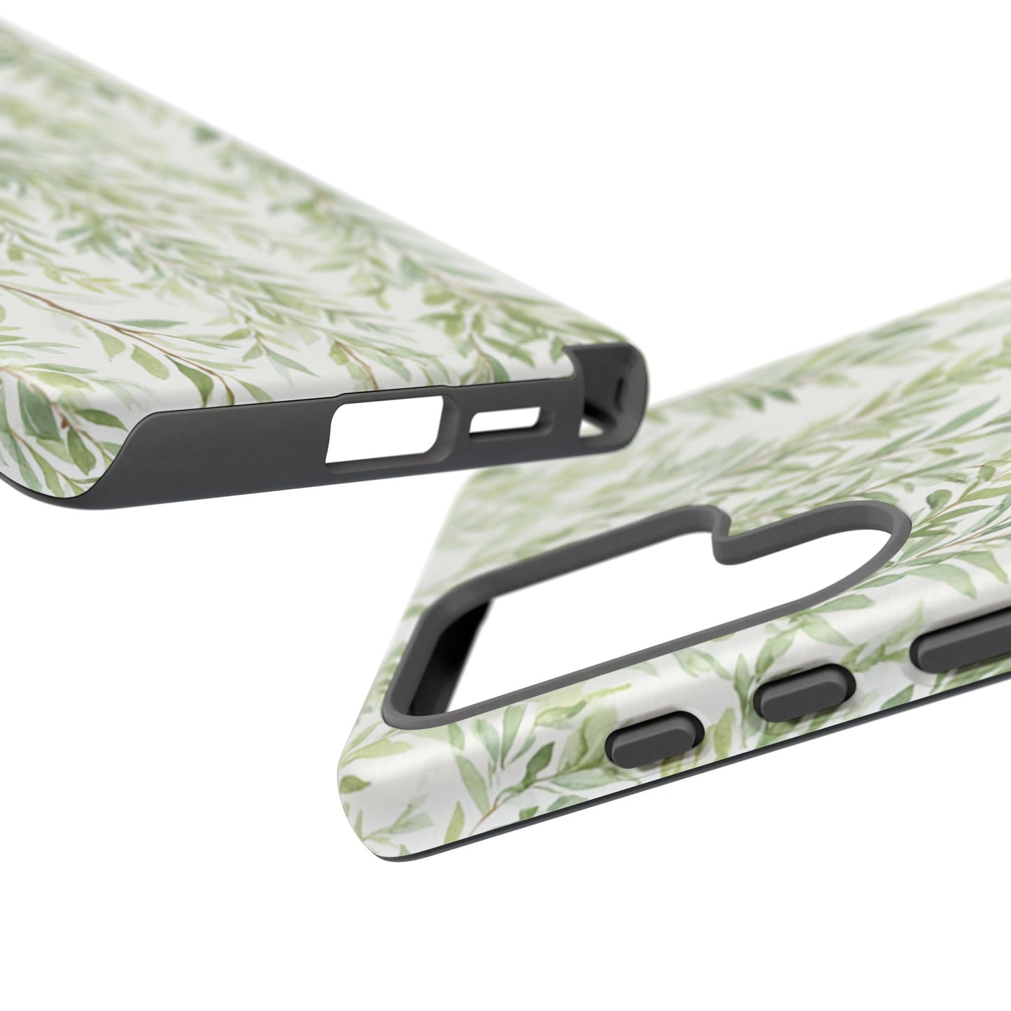 Willow Branch Phone Case — Green Botanical Tough Case